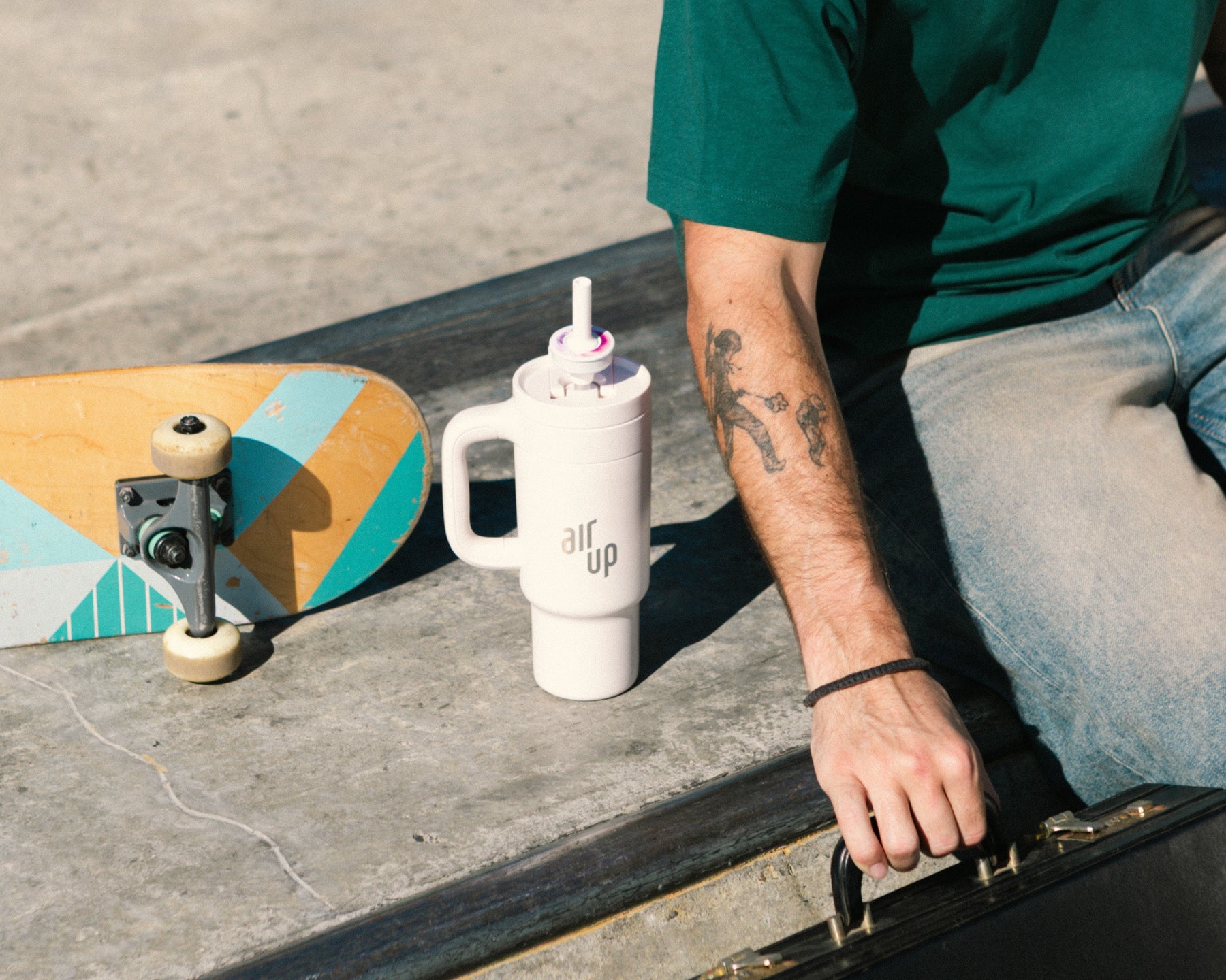 air up® Tumbler with Handle - 890 ml Creamy White